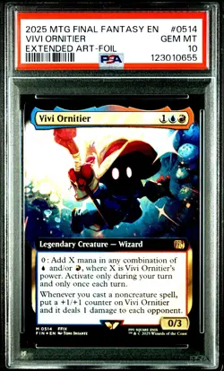 2025 MTG Final Fantasy VIVI ORNITIER * Extended Art Foil #0514 * PSA 10 - Image 1