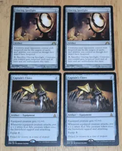 MTG 4x Rare Artifact GLARING SPOTLIGHT & CAPTAIN'S CLAWS - Image 1
