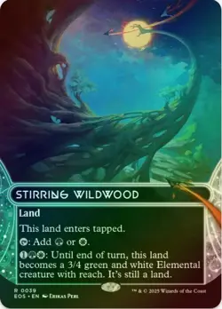 1 x Stirring Wildwood - Borderless - Foil - EOE: Stellar Sights - LP - MTG - Image 1