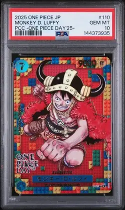 2025 One Piece JPN PCC One Piece Day '25 #110 Monkey D. Luffy PSA 10 GEM MINT - Image 1
