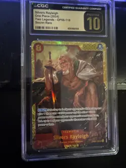 2024 Silvers Rayleigh OP08-118 Secret Rare CGC Pristine 10 - Image 1