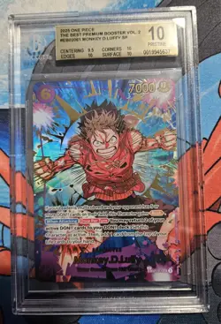2025 ONE PIECE Monkey D. Luffy EB02-061SP BGS 10 PRISTINE Premium Boost Vol. 2 - Image 1