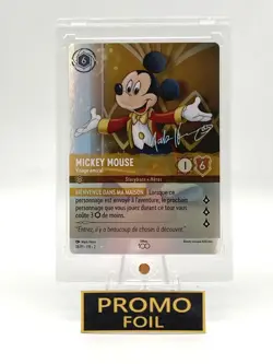LORCANA carte promo FR 18/P1 Mickey 🌟Foil🌟 Disney 100ans protection magnetique - Image 2