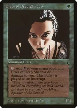 Elves of Deep Shadow The Dark Magic The Gathering MTG Card - Image 1