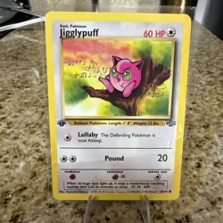 Pokemon Jigglypuff Jungle 54/64 Basic Common 1st Edition Card 1999 HP - Image 1