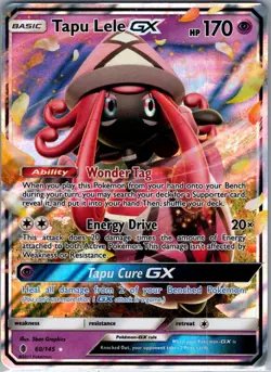 Tapu Lele GX 60/145 SM - Guardians Rising - Pokemon Card - NM - Image 1