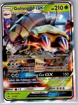 Golisopod GX 17/147 SM - Burning Shadows - Pokemon Card - NM - Image 1