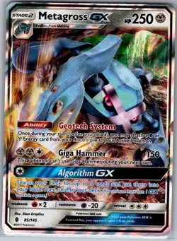 Metagross GX 85/145 SM - Guardians Rising - Pokemon Card - LP - Image 1