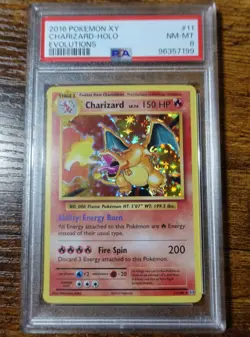 Charizard 11/108 PSA 8 Holo XY Evolutions 2016 Pokemon Card Graded - Image 1