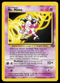 Mr. Mime 22/64 Unlimited Rare Jungle Pokemon Card - Image 1