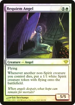 REQUIEM ANGEL FOIL LP Lightly Played Magic the Gathering MTG Dark Ascension - Image 1