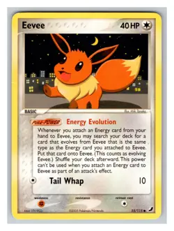 Eevee 55/115 PL Pokemon Cards Unseen Forces Rare Vintage - Image 1