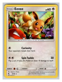 Eevee 48/68 MINT/NM Pokemon Cards Hidden Fates Holo - Image 1