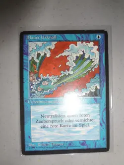 MTG MAGIC THE GATHERING CARD ORIGINAL BLUE ELEMENTAL BLAST GERMAN FBB VTG BLUE - Image 1