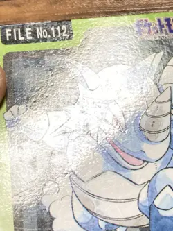 Pokemon Carddass Card Rhydon File No.112 Bandai Pocket Monsters 1997 Japan - Image 4