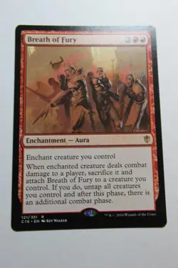 MTG Breath of Fury x1- -Commander 2016-Lightly Played - Image 1
