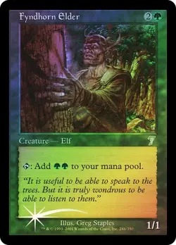7th Edition MTG FOIL Fyndhorn Elder Magic - Image 1