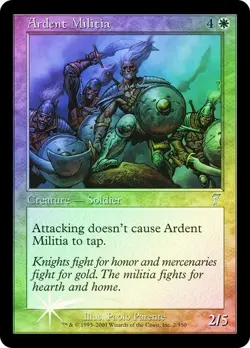 7th Edition MTG FOIL Ardent Militia Magic - Image 1