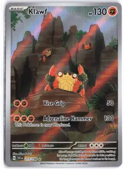 Klawf 217/198 Illustration Rare Scarlet & Violet Pokemon NM - Image 1
