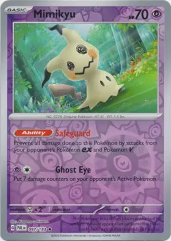 Reverse Holo Mimikyu 097/193 Rare SV02: Paldea Evolved Pokemon TCG - Image 1