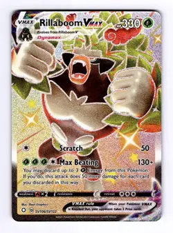 Rillaboom VMAX Shining Fates: Shiny Vault #SV106 (2020) Holo NM Pokemon - Image 1
