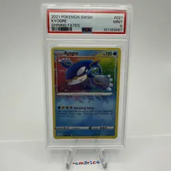 PSA 9 MINT Kyogre Amazing Rare 021/072 – 2021 Pokemon SWSH Shining Fates - Image 3