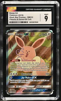 Eevee GX SM233 Collection Box Promo Pokemon CGC 9 - Image 1