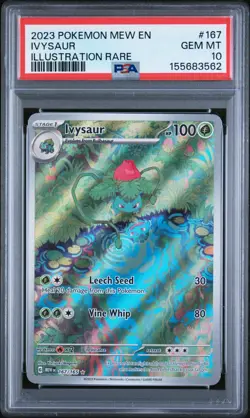 2023 Pokemon 151 Ivysaur 167/165 Illustration Rare PSA 10 GEM MT - Image 1