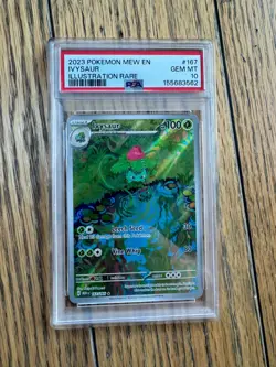 2023 Pokemon 151 Ivysaur 167/165 Illustration Rare PSA 10 GEM MT - Image 3