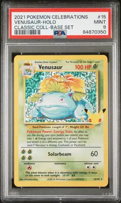2021 POKEMON CELEBRATIONS CLASSIC COLLECTION #15 VENUSAUR-HOLO PSA 9 - Image 1