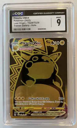PIKACHU VMAX Trainer Gallery #TG29 2022 Pokemon TCG Lost Origin CGC 9 Mint - Image 1