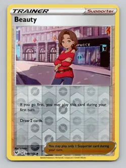 Reverse Holo Beauty #148/185 Uncommon SWSH04: Vivid Voltage Pokemon - Image 1