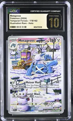 Pokemon Metagross 178/162 Illustration Rare Temporal Forces - CGC 10 PRISTINE - Image 1
