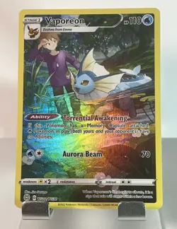 Pokemon TCG Vaporeon TG02/TG30 Brilliant Stars Trainer Gallery Ultra Rare Holo - Image 1