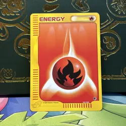 Fire Energy 161/165 Expedition Base Set Pokemon Near Mint NM - Image 1