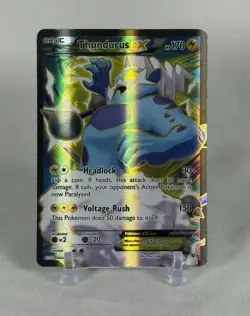 Thundurus EX 98/108 Roaring Skies Ultra Rare Full Art Holo English Pokemon TCG - Image 1