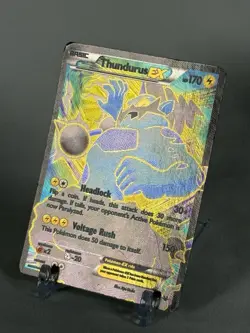 Thundurus EX 98/108 Roaring Skies Ultra Rare Full Art Holo English Pokemon TCG - Image 3