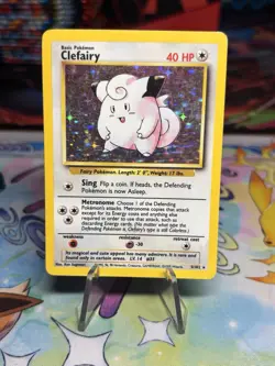 Clefairy 5/102 Pokemon Base Set Unlimited Holo HP - Image 1