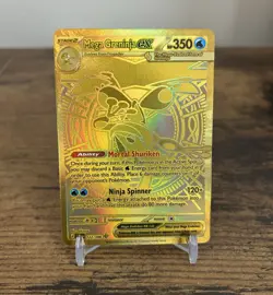 Gold Mega Greninja EX Hyper Rare 122/086 Pokemon English - Image 1