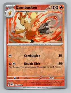 Reverse Holo Combusken #041/182 Common SV10: Destined Rivals Pokemon - Image 1