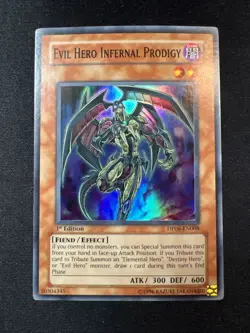 Yu-Gi-Oh! Evil Hero Infernal Prodigy (NM) 1st Edition DP06-EN008 Super Rare - Image 1