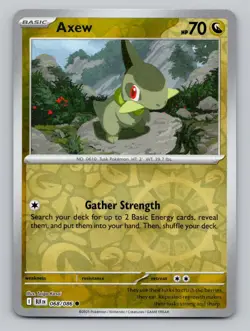 Reverse Holo Axew #068/086 Common SV: Black Bolt Pokemon - Image 1
