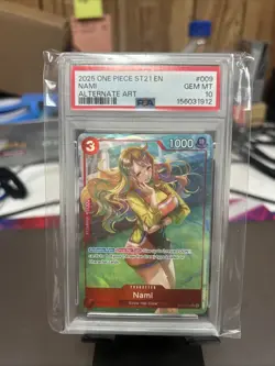 ONE PIECE ENGLISH Nami Alt Art ST21-009 Starter Deck EX Gear 5 Foil PSA 10 - Image 1