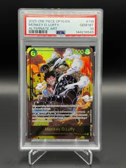 2025 ONE PIECE ROYAL BLOOD OP10-118 MONKEY D. LUFFY ALT ART SEC PSA 10 - Image 1