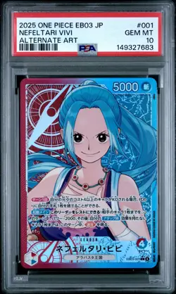 2025 One Piece Nefeltari Vivi EB03-001 Leader Alternate Art PSA 10 Heroines JP - Image 1