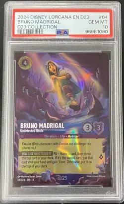 PSA 10 GEM MINT Disney Lorcana Bruno Madrigal D23 Collection 2024 VHTF RARE - Image 1