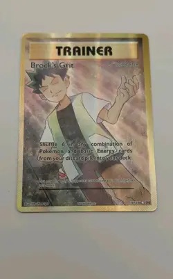 Brock's Grit Full Art Ultra Rare Holo 107/108 Evolutions Pokemon Card 2016 - Image 1
