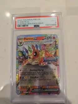 Flareon EX Stamped Prismatic Evolutions Promo Card 014/131 PSA 9 - Image 1