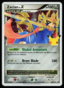 Zacian LV. X SWSH135 Holo Sword & Shield Promo Pokemon Card - Image 1