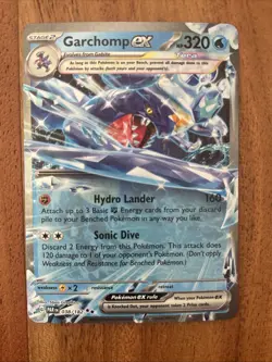 Pokemon TCG Garchomp ex 038/182 SV04: Paradox Rift Double Rare NM Card - Image 1